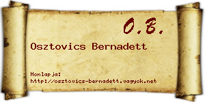 Osztovics Bernadett névjegykártya